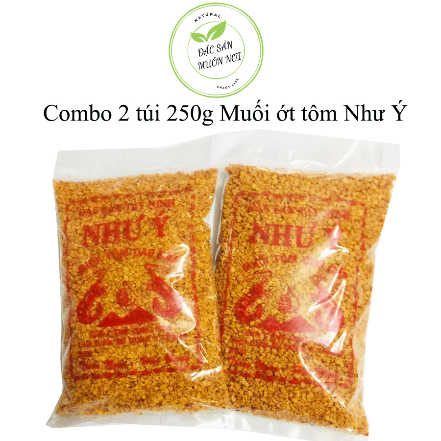Combo 2 gói 250g Muối ớt tôm cao cấp Như Ý đặc sản Tây Ninh