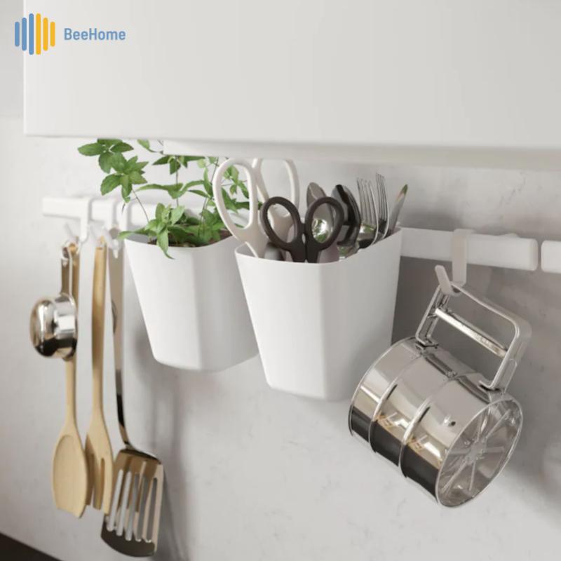 COMBO THANH TREO VỚI 4 MÓC VÀ 2 GIỎ ĐỰNG IKEA SUNNERSTA