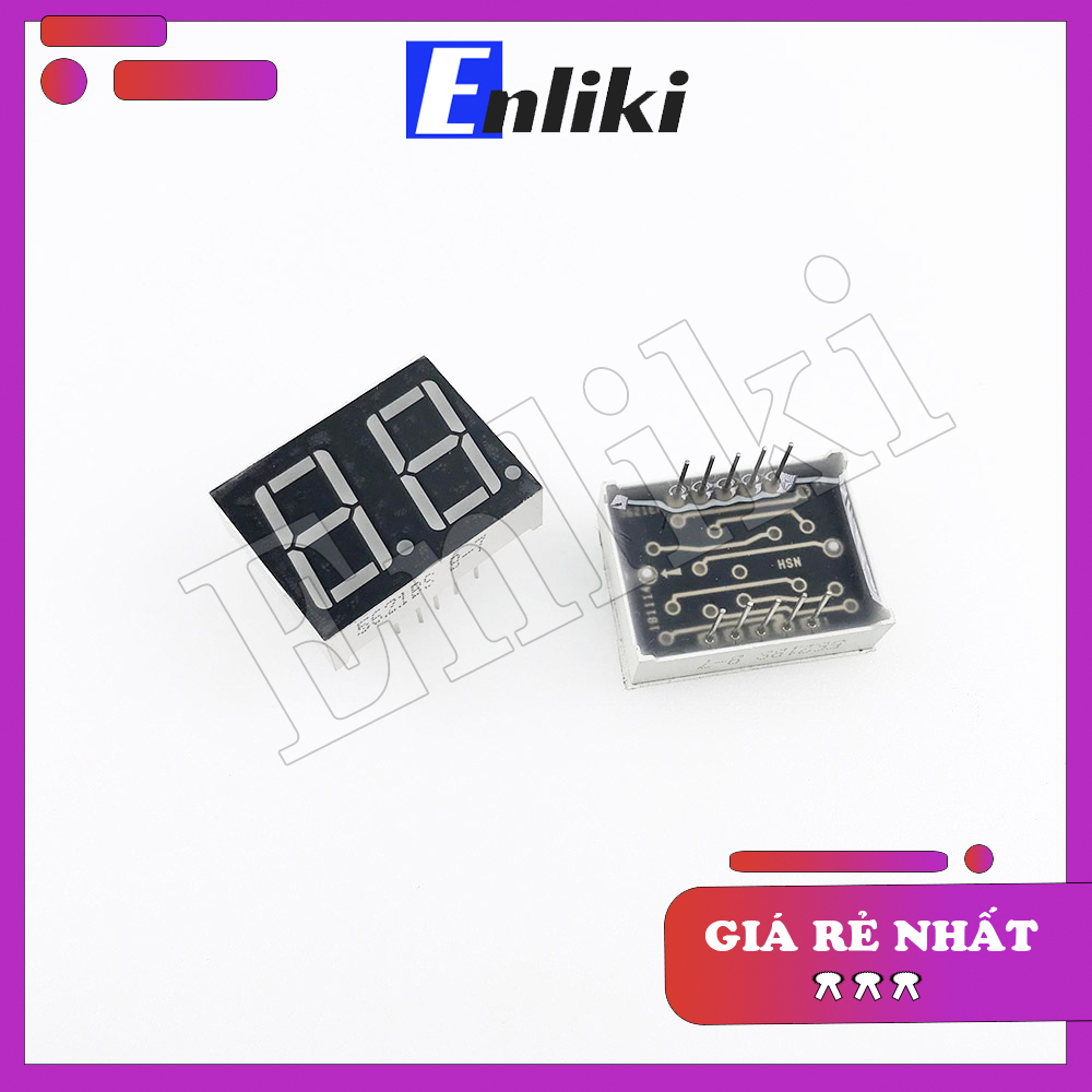 Led 7 thanh 0.56inch 2 số màu đỏ