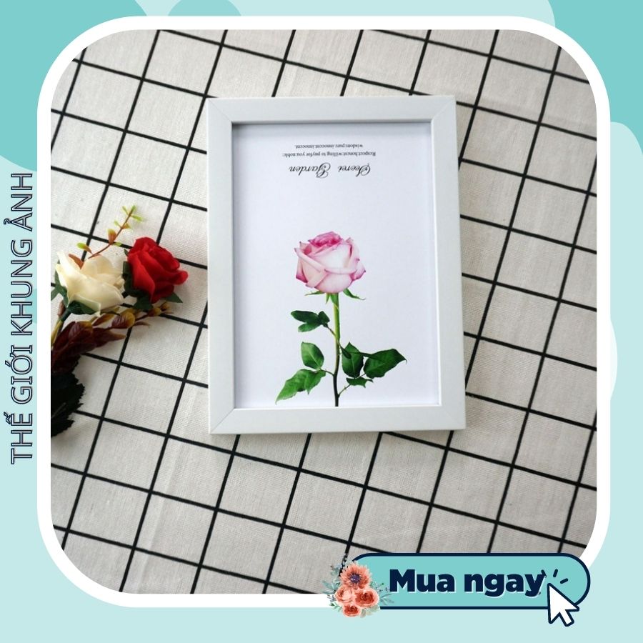 Khung ảnh để bàn cỡ A5, lòng khung cỡ 15x21, tặng kèm chân để bàn, phù hợp trang trí tiệc cưới, khung trang trí tiệc sinh nhật