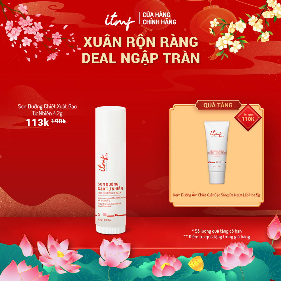 Son Dưỡng Chiết Xuất Gạo ITMF 4.2g - Mỹ phẩm thuần dưỡng từ Gạo