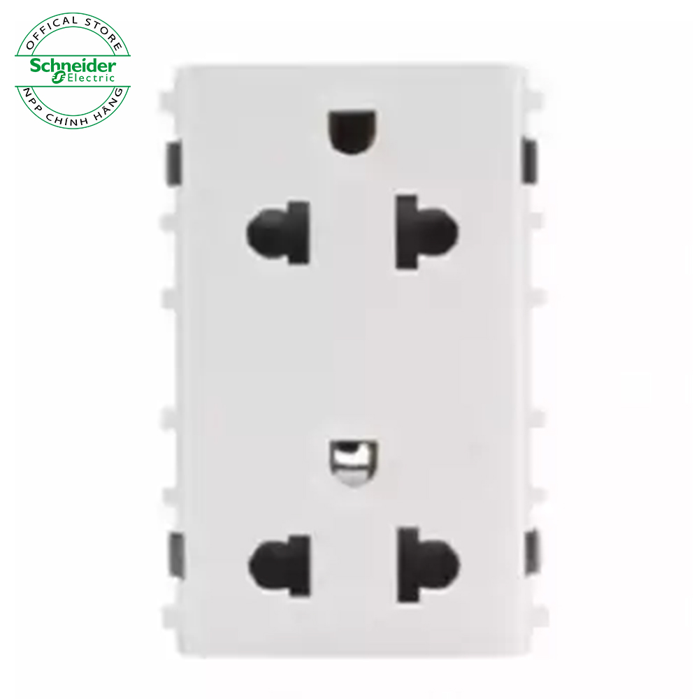 Ổ cắm đôi 3 chấu 16a, size l -dòng s-flexi schneider electric