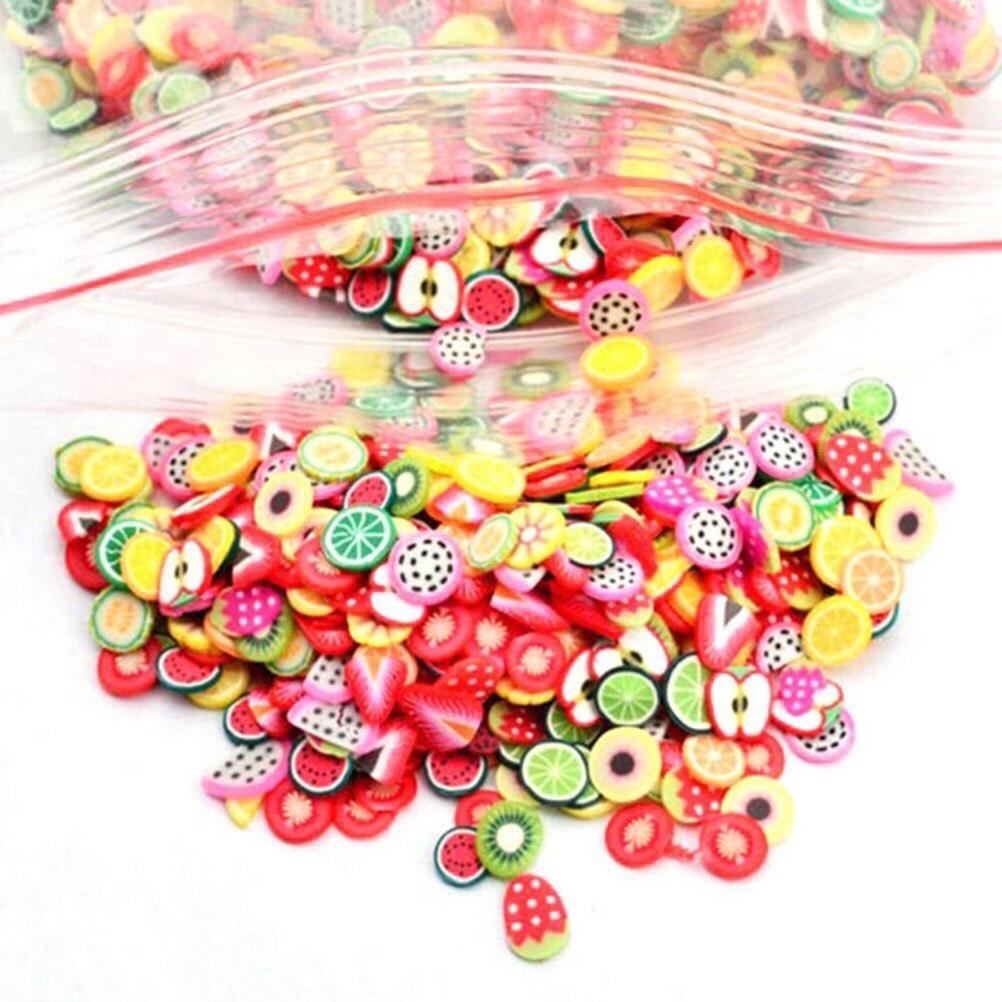 Set 1000 phụ kiện trang trí móng tay nghệ thuật chuyên dụng hình trái cây 3D