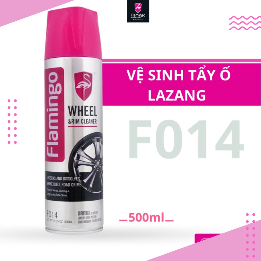 Bình vệ sinh tẩy ố lazang ô tô, mâm vành xe Flamingo F014 500ml