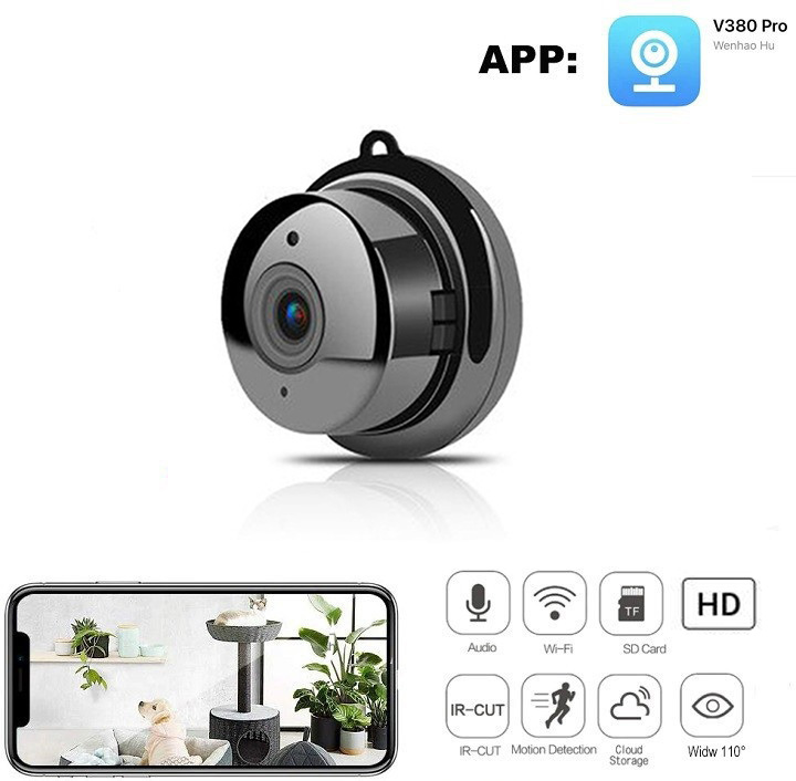 Camera IP WIFI V380 Pro Mini - Nhỏ gọn phù hợp với mọi gia đình kết nối qua app V380 pro tiện lợi