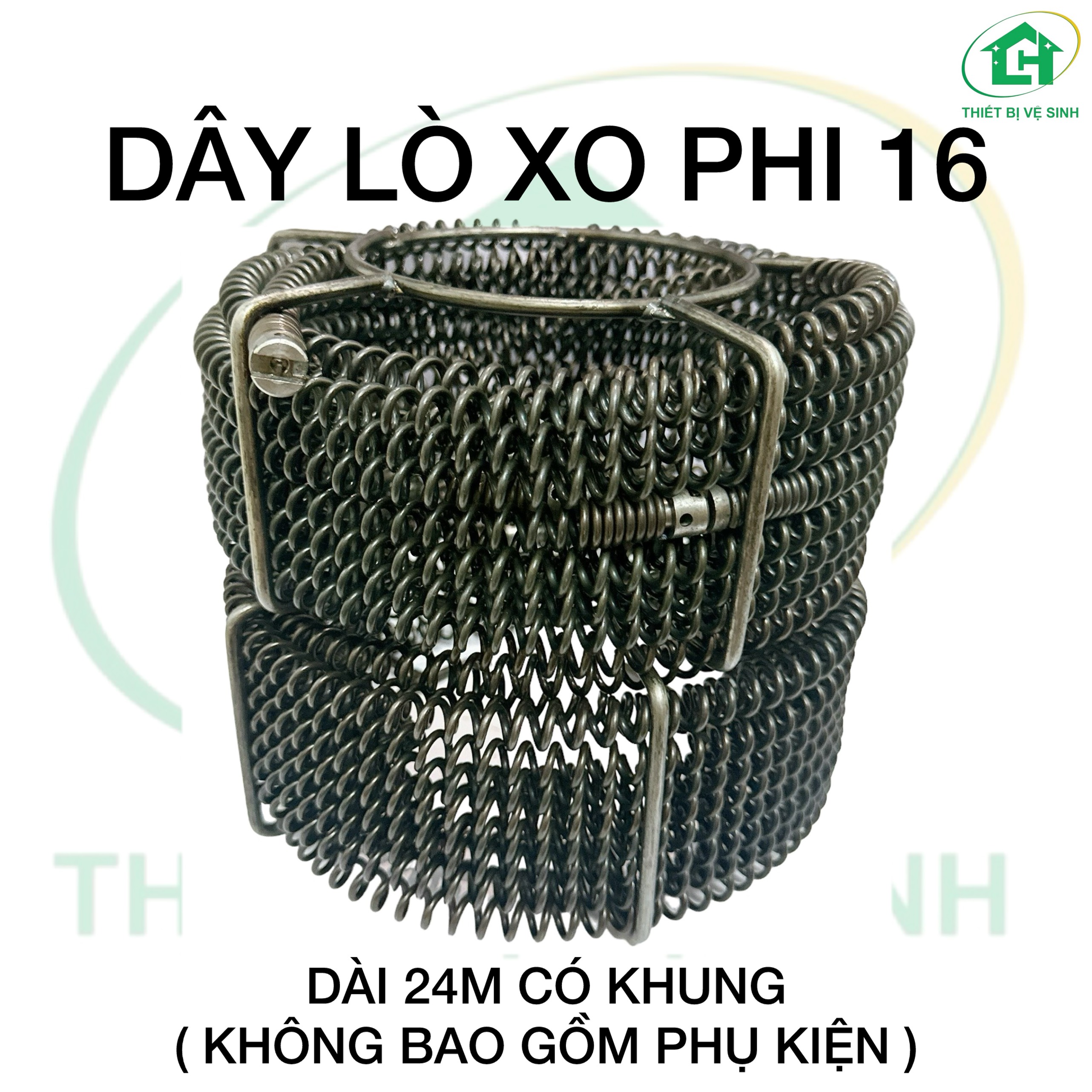 Dây thông tắc cống lò xo phi 16 thép đen chống rỉ sét
