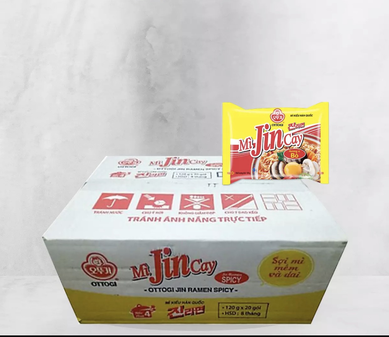 Thùng 20 gói mì jin cay ottogi 120gx20