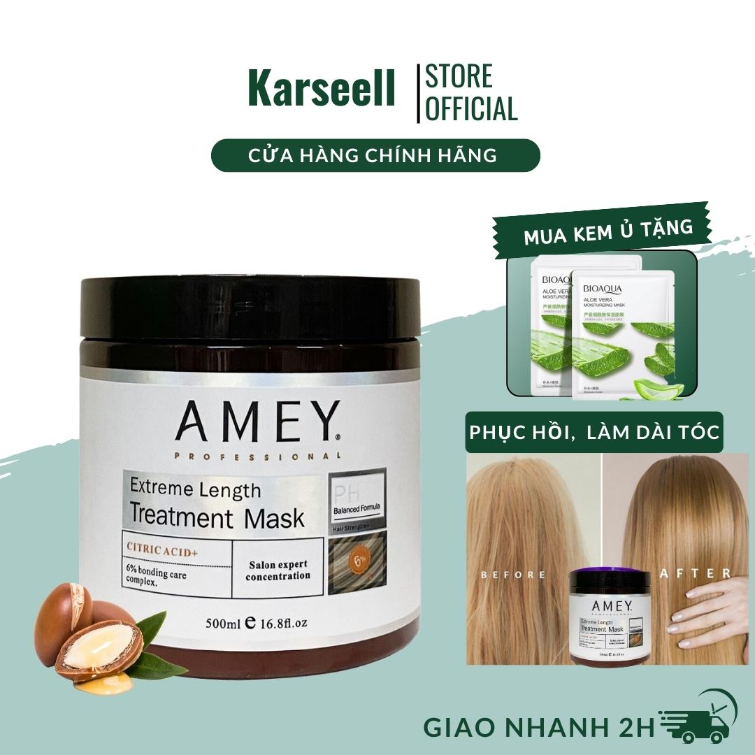 Kem ủ tóc Collagen phục hồi tóc hư tổn Amey 500Ml hấp tóc Keratin dưỡng tóc mềm mượt chăm sóc tóc khô xơ uốn xoăn nhuộm CHÍNH HÃNG