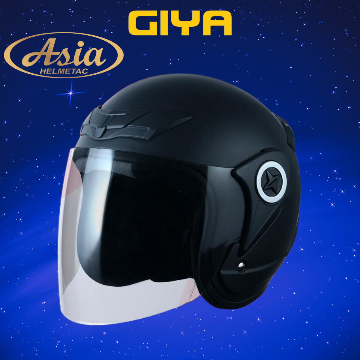 Mũ bảo hiểm 3/4 Asia MT168 có kính bảo hành 12 tháng - Giya Helmet