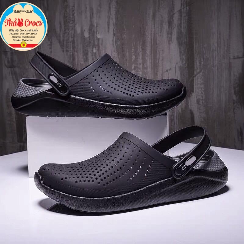 Dép sục thời trang nam nữ Cross Literide siêu mềm êm màu đen