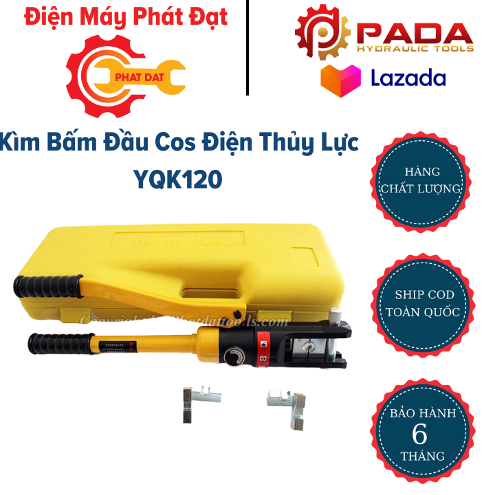 Kìm bấm cos điện thủy lực yqk120 - phạm vi ép 10-120mm2