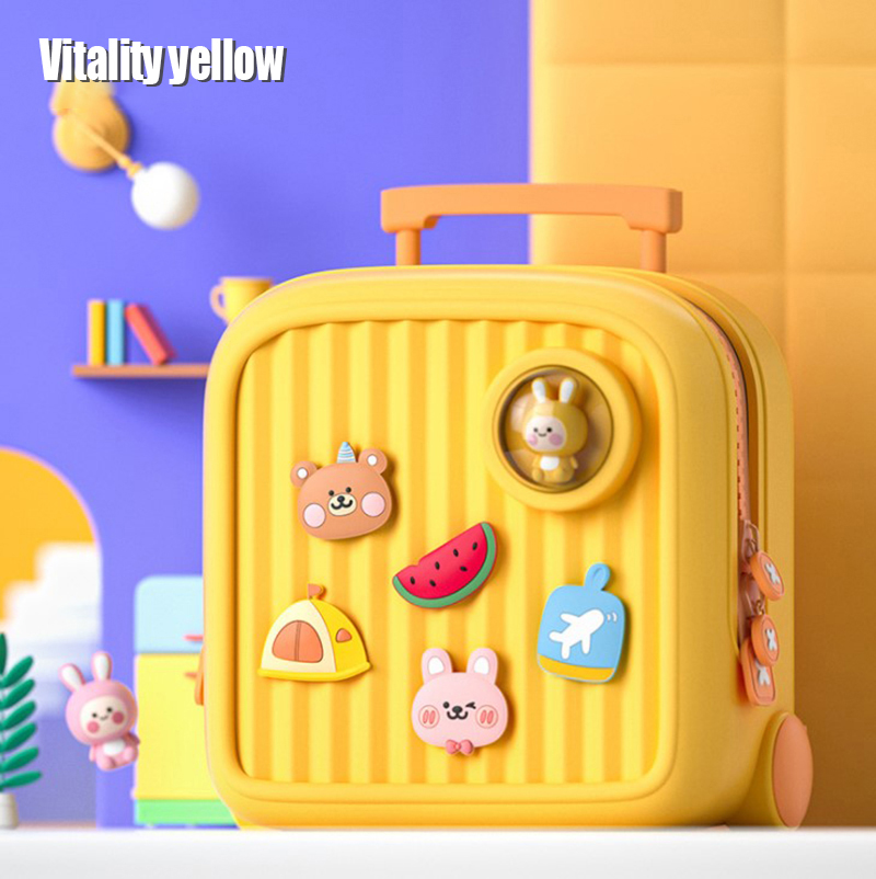 Children's travel backpack shoulder trolley bag DIY pattern ridge protection to reduce the burden on children's student day school bag for 2-4 Years Old