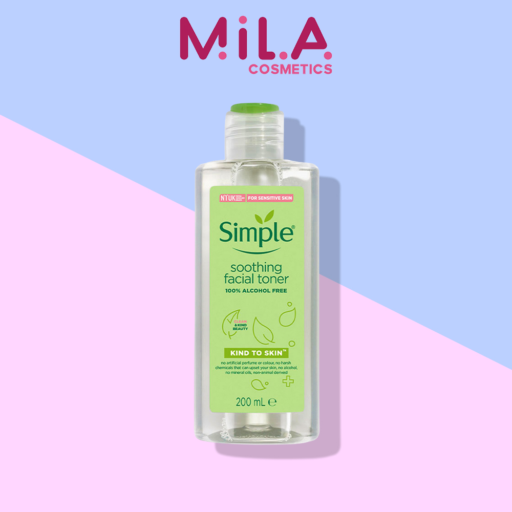 Nước hoa hồng cân bằng da simple soothing facial toner 200ml - dịu nhẹ cho da nhạy cảm