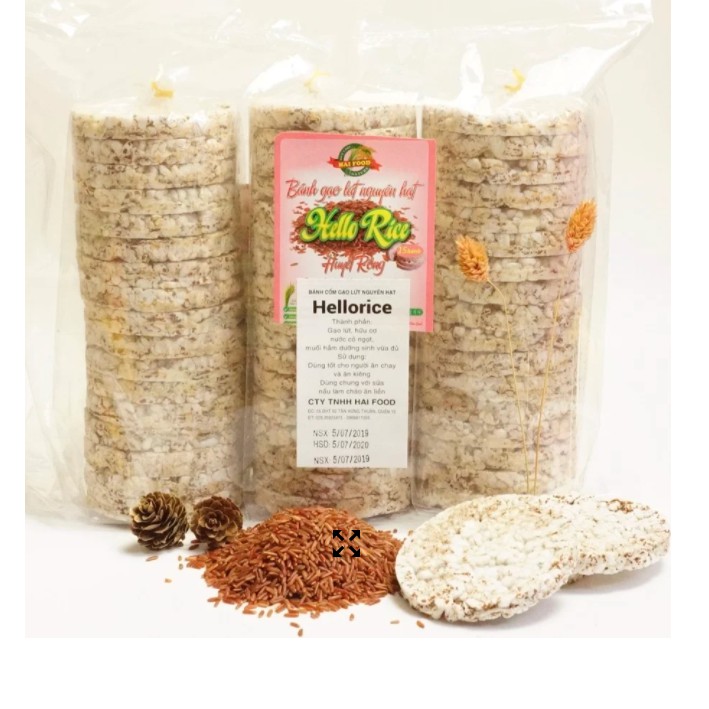 [HCM]Bánh Gạo Lức Huyết Rồng Hellorice Gói Lớn 3 Cây Mỗi Cây 17 Lát- Ăn Kiêng Giảm CânTập Gym Tiểu Đường|500Gr