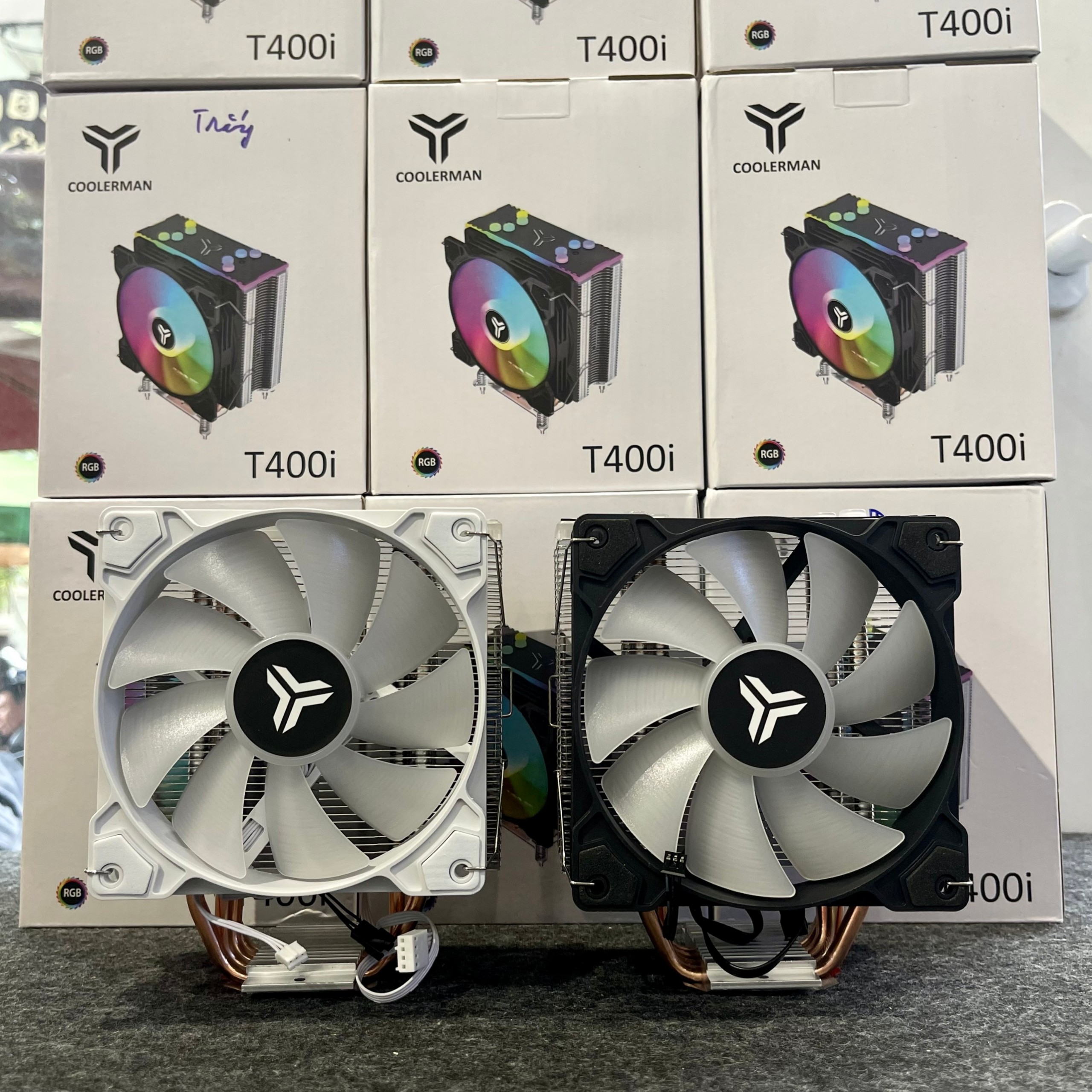 Tản nhiệt khí cpu coolerman tản nhiệt t400i rgb hỗ trợ socket intel lga 115x, 1200, 1700 và amd am4