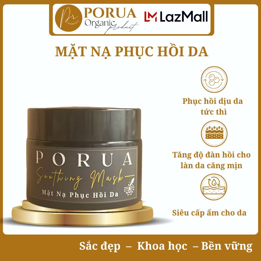 Mặt nạ ngủ phục hồi dịu da PORUA siêu cấp ẩm dưỡng ẩm da mềm mượt mịn màng 100gr