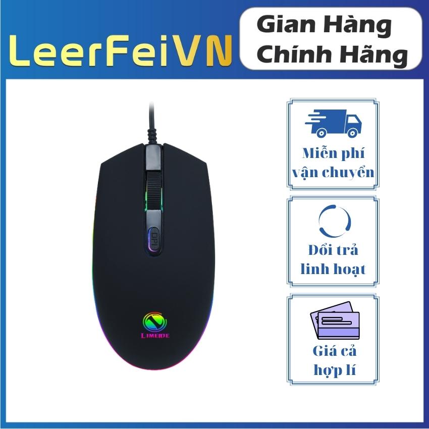Chuột gaming LED RGB 007 2400DPI LeerFei LF04, chuột máy tính laptop cho game thủ chơi game cực đã