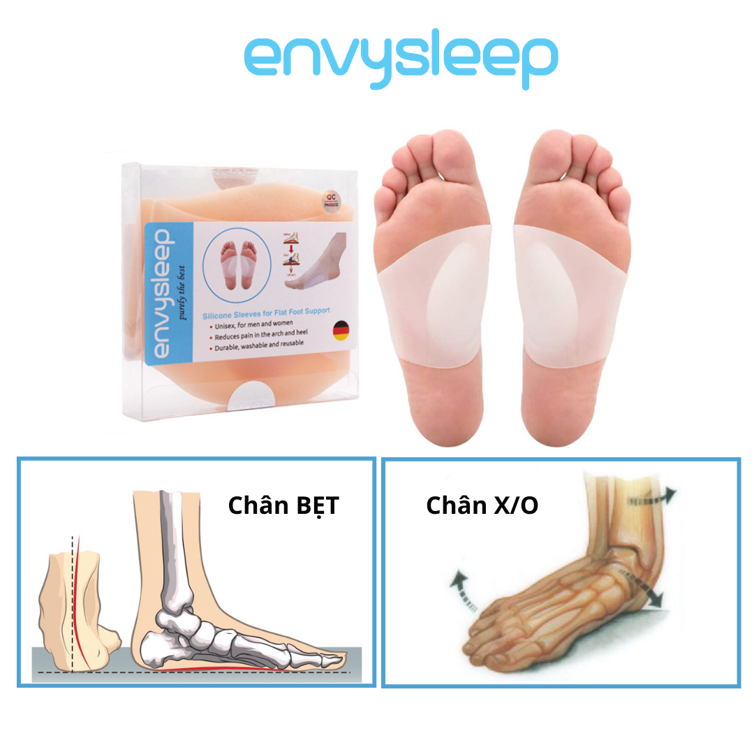 HCM Lót giày Silicon giữa bàn chân ENVYSLEEP giảm đau lòng bàn chân nam nữ