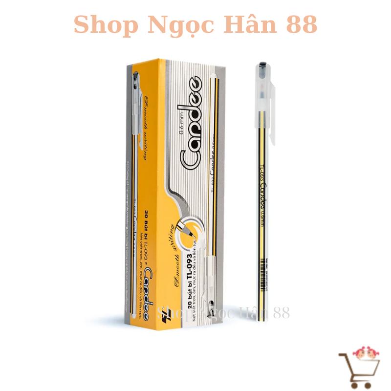 Bút Bi Nến Candee Hộp 20 chiếc. Mực Xanh/Đen. [Chính hãng] Thiên Long