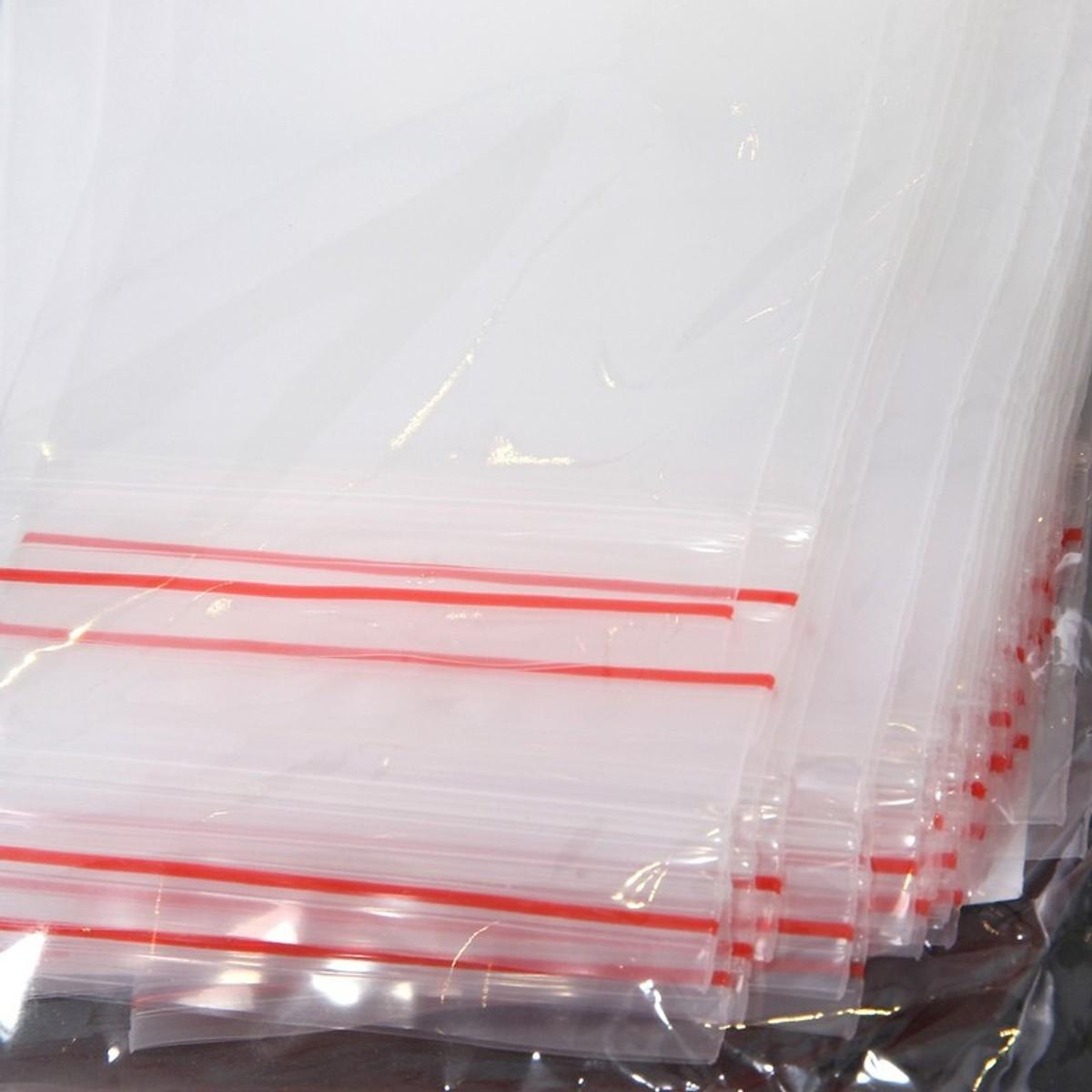 1 Kg túi zip chỉ đỏ siêu to size 35 x 45 cm