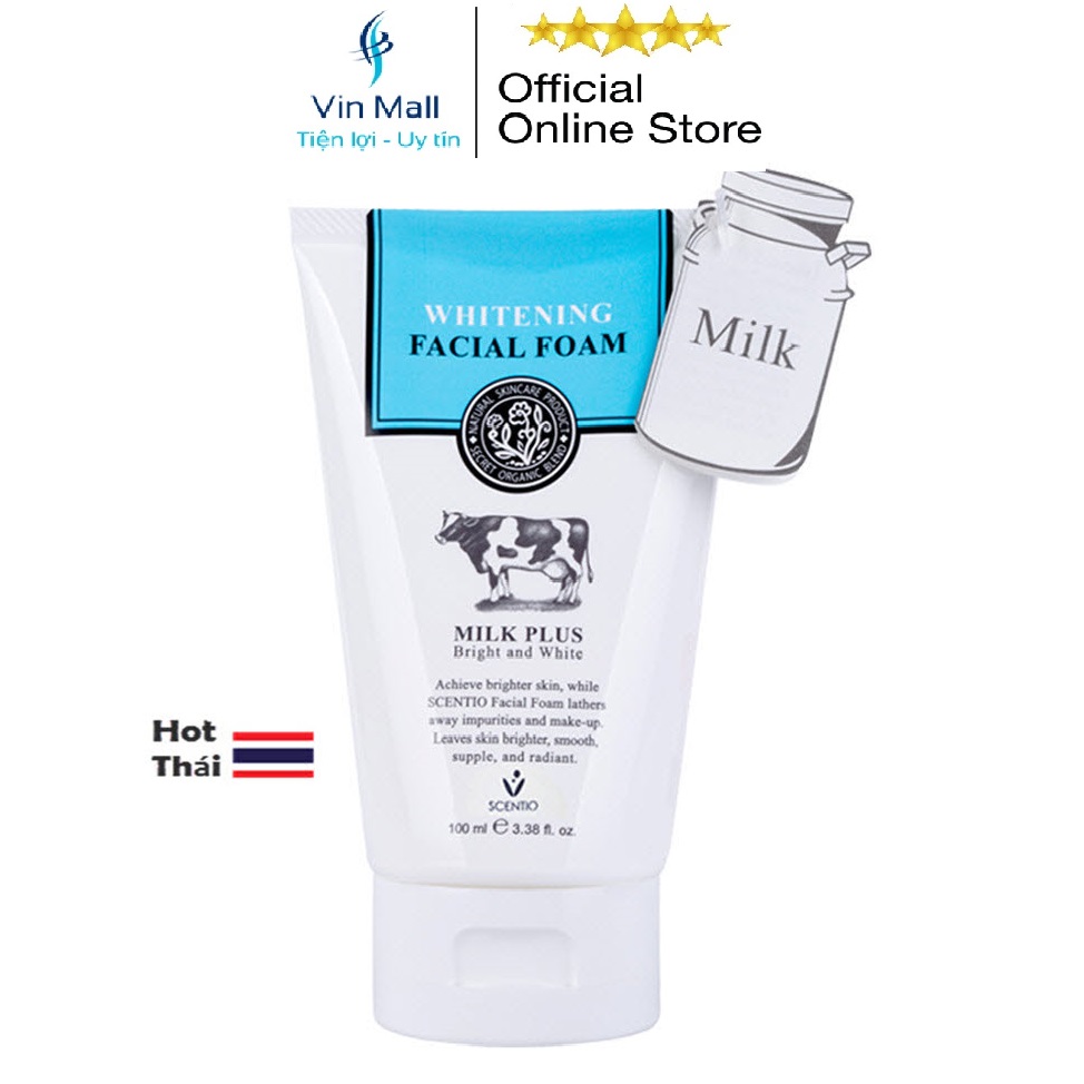 Sữa Rửa Mặt Trắng Da Ngừa Mụn Milk Plus Thái Lan - Mẫu mới