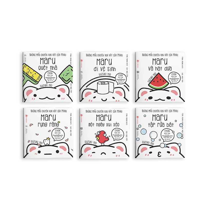 Set 6 cuốn Ehon "Những chuyện vụn vặt của Maru" - Cho bé 2-8 tuổi thông minh, sáng tạo
