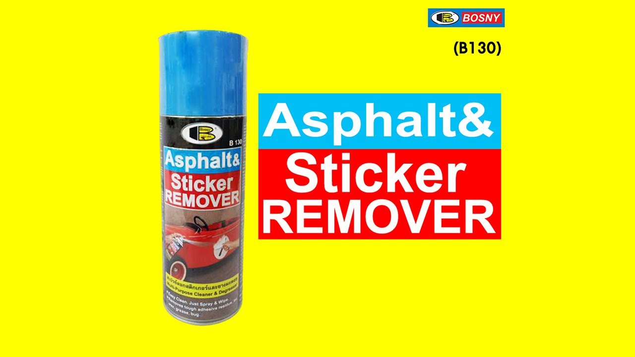 Sơn xịt Bosny Asphalt & Sticker Remover B130 - Chai xịt tẩy keo, băng dính, keo dán, nhựa đường,..