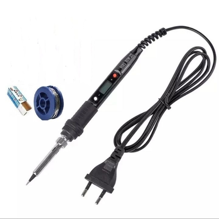 Máy hàn thiếc , hàn chì 80w có màn hình LCD chỉnh nhiệt kèm thiếc và nhựa thông