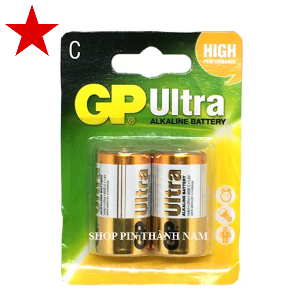 [HOT] 1 vỉ pin trung C GP Super Alkaline (1 vỉ 2 viên) chính hãng siêu bền