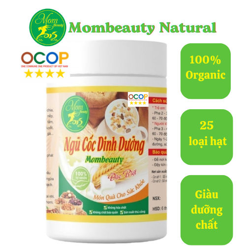 Sữa hạt dinh dưỡng - Ngũ cốc dinh dưỡng cho mẹ bầu, trẻ em, người già, tăng/giảm cân cao cấp 25 loại hạt MOMBEAUTY [500Gr]