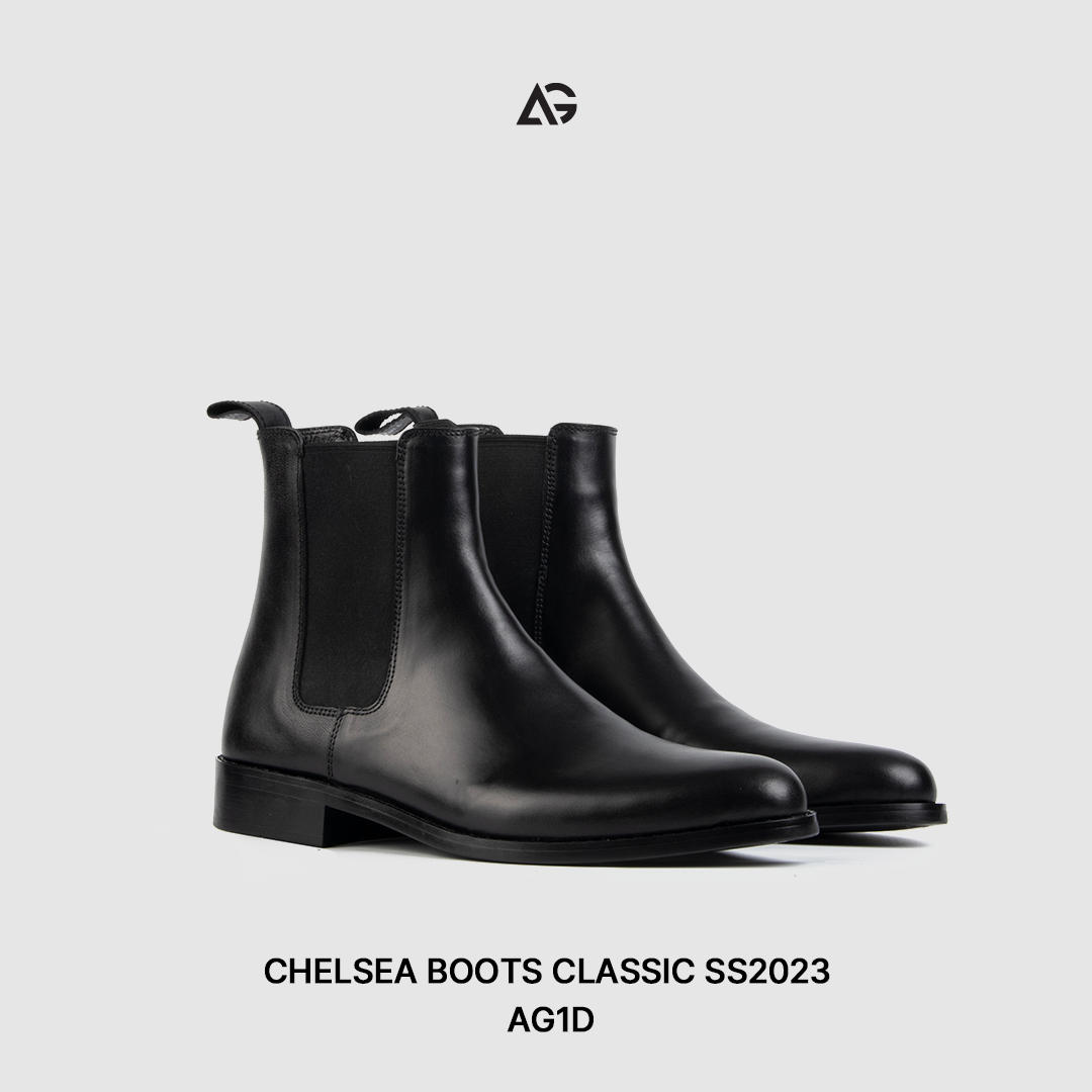Giày Chelsea Boots Nam Giày Da Cao Cấp Da Bò Nhập Khẩu Handmade August Shoes AG1D Chính Hãng Bảo Hành 24 Tháng