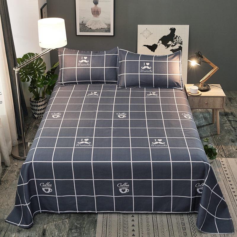 ( 1m6 x 2m)Bộ ga giường 1 ga chun 2 vỏ gối nằm 45 x 65 mẫu caro vương miện