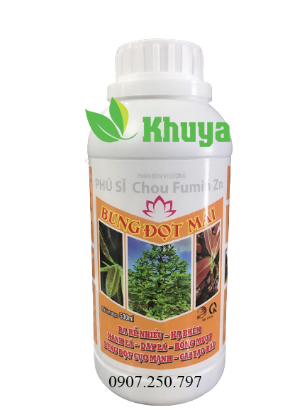 Phân bón vi lượng bung đọt mai 500ml ra rễ - xanh, dày lá - bóng mượt - bung đọt cực mạnh