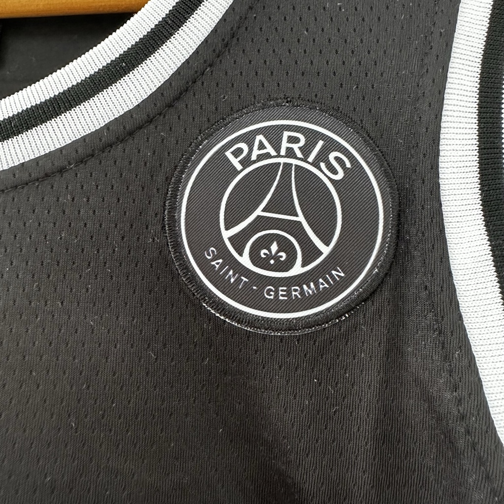Hot Paris Saint Germain PSG x Michael Jordan Collab Black White 23 NBA Basketball Jersey Singlet Jersi