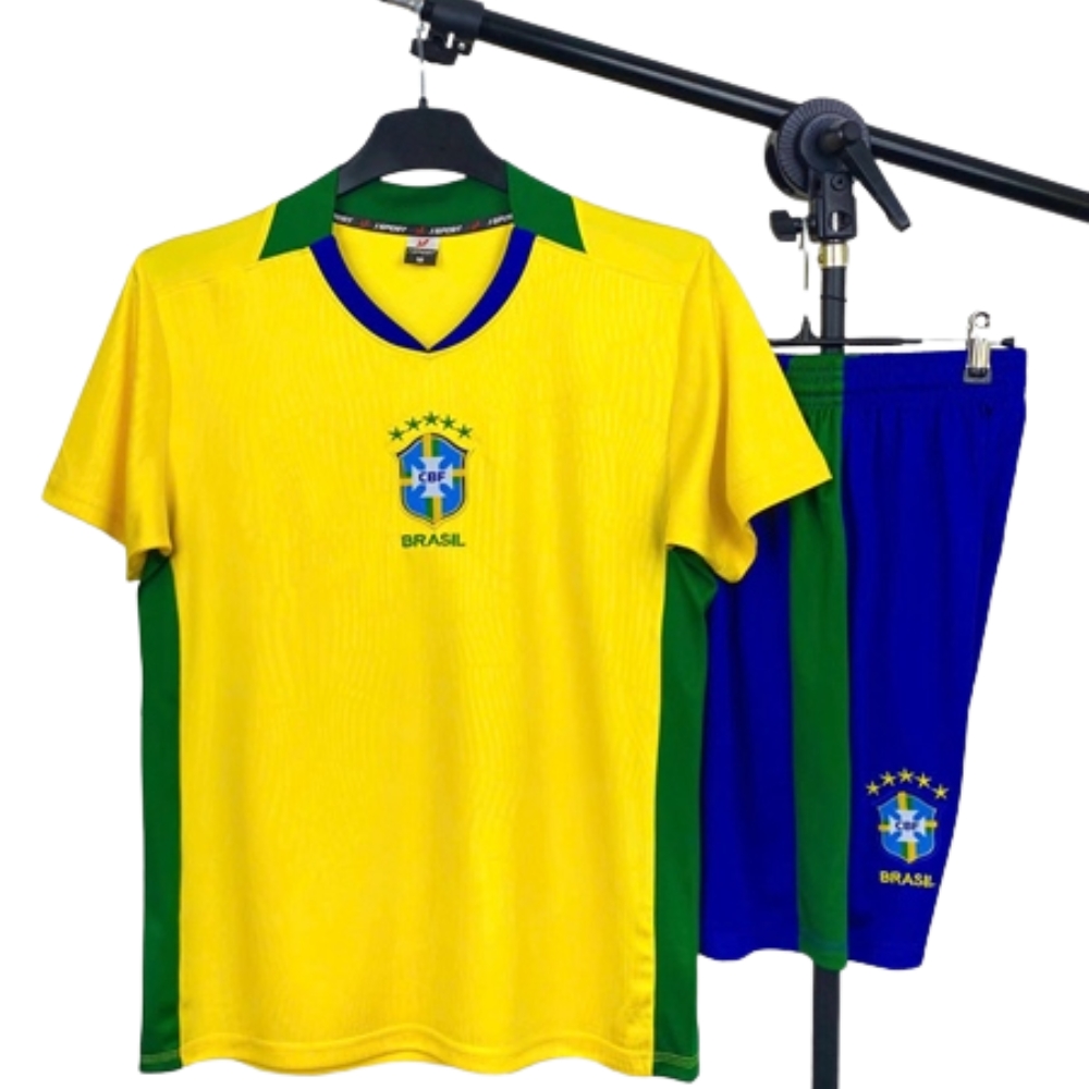 Quần Áo Bóng Đá Đội Tuyển Brazil Sân Nhà 2025 Màu Vàng HOT Thun Lạnh Cao Cấp