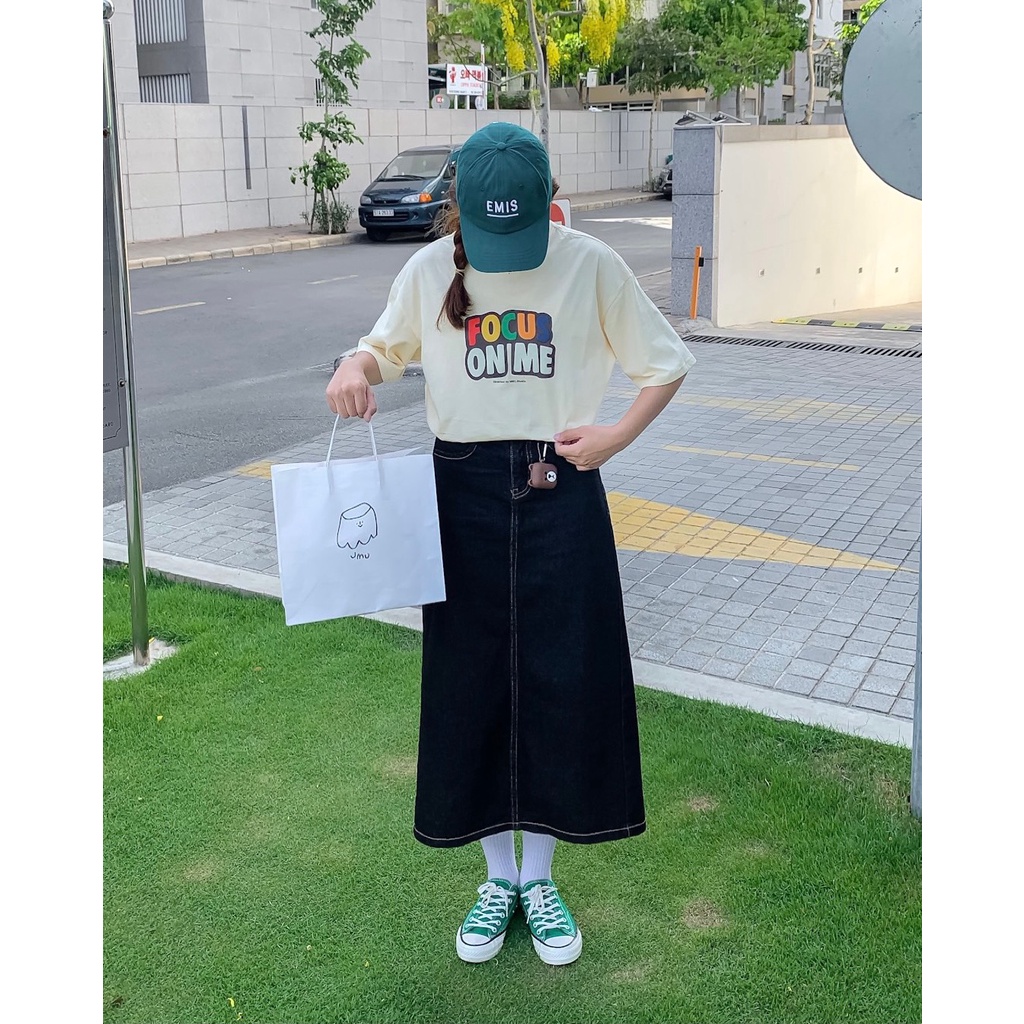 Áo thun mbc focus on me colorful - đen/trắng/kem/xám/xanh