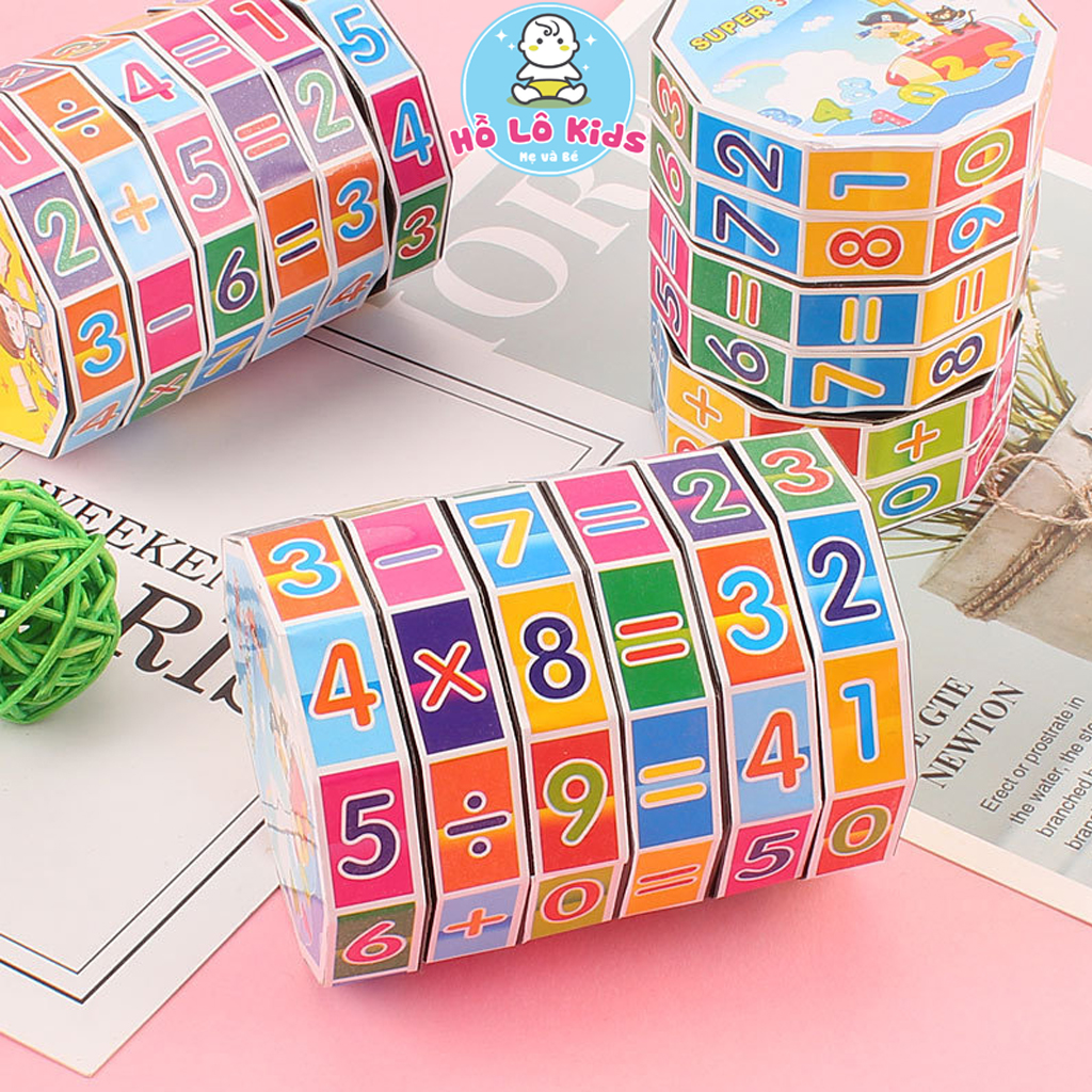 Đồ Chơi rubik toán học cho bé giải đố vừa chơi vừa học, phát triển tư duy logic cho bé Hồ Lô Kids