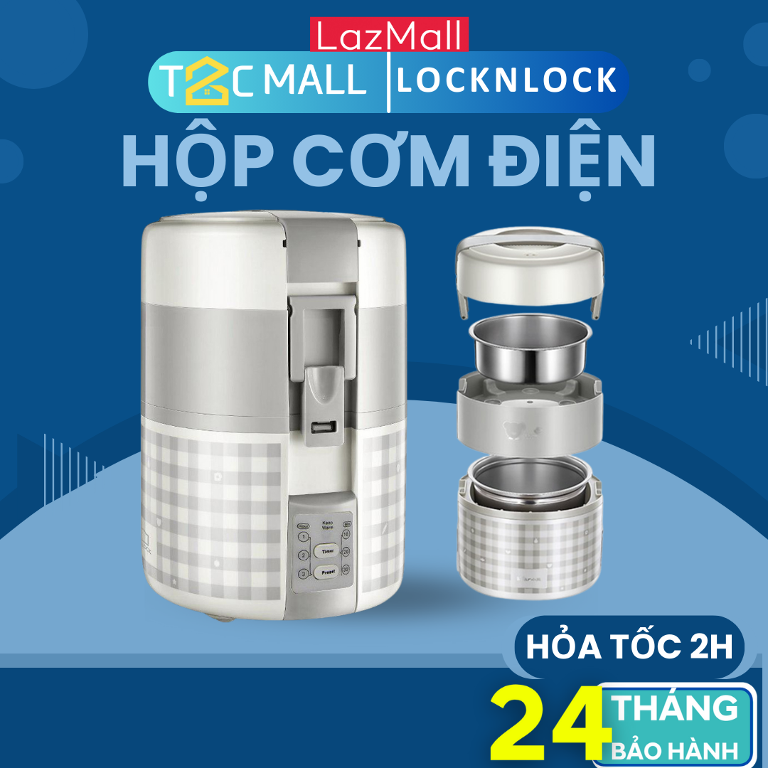 Hộp cơm điện 2l màu xám lock&lock ejr216 - t2cmall