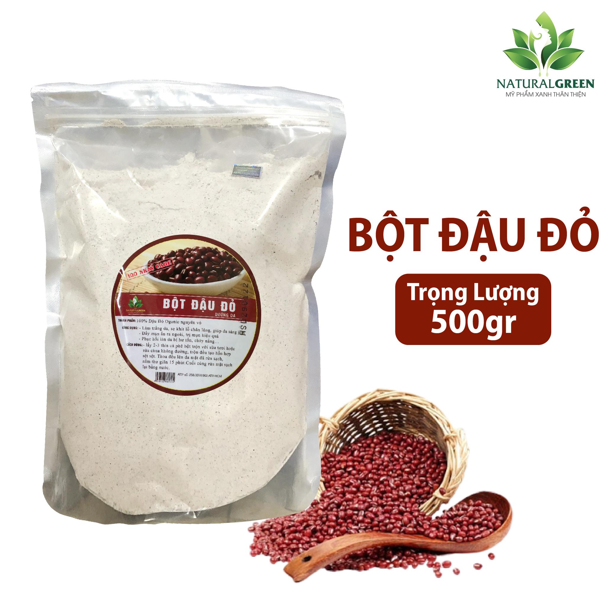 500GR bột đậu đỏ nguyên chất loại hạt nhỏ tắm trắng đắp mặt dưỡng trắng da, se khít lỗ chân lông, đều màu da