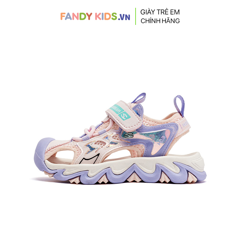Giày Sandal trẻ em Fandy Kids Quai Dán Eva Pink Pastel AU7871 đi học, đi chơi - hàng chính hãng