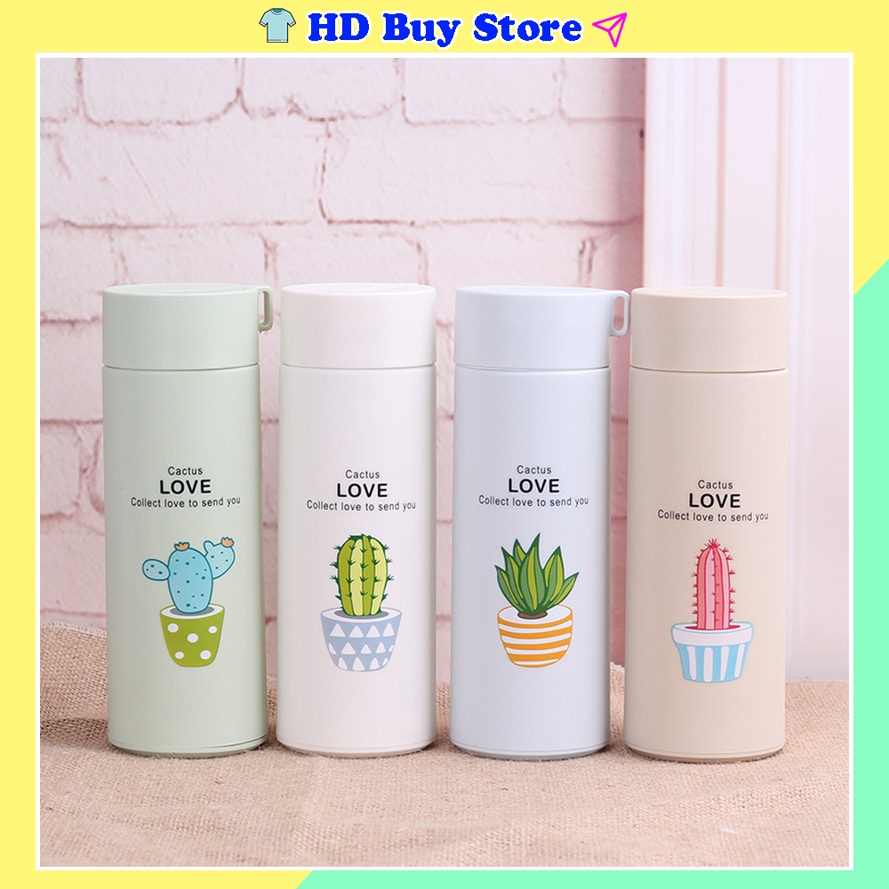 Bình nước thủy tinh bọc nhựa in hình siêu đẹp BN03
