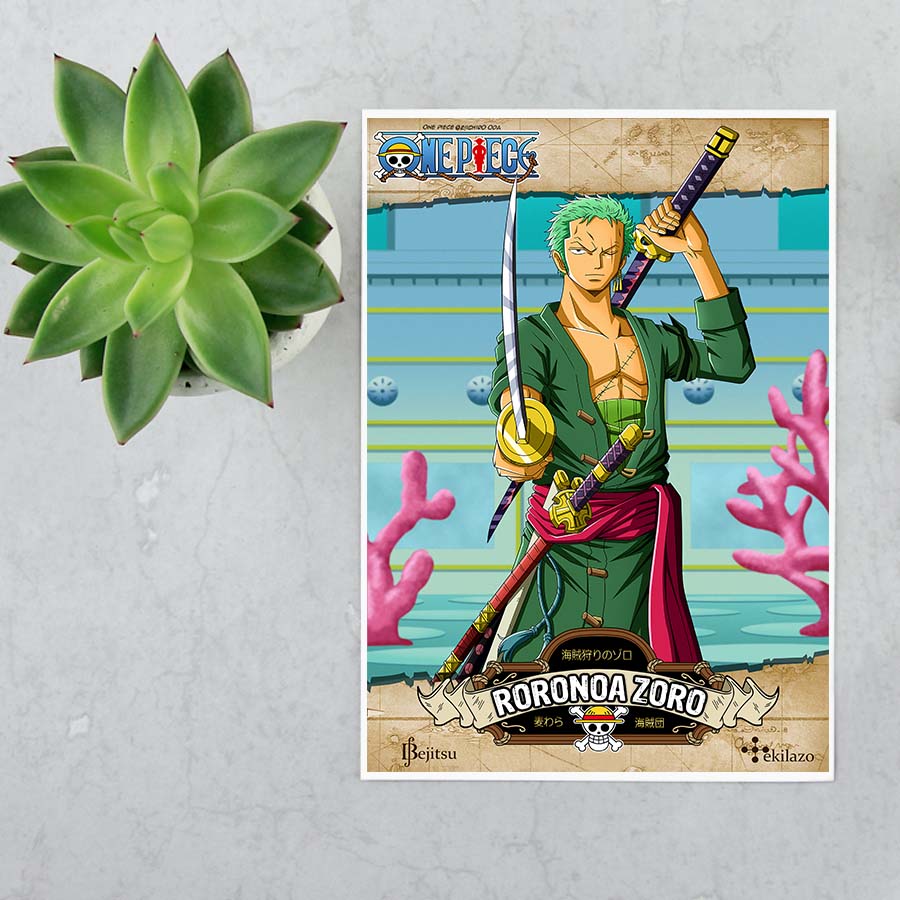 Poster Zoro Hình dán decal One Piece Zoro