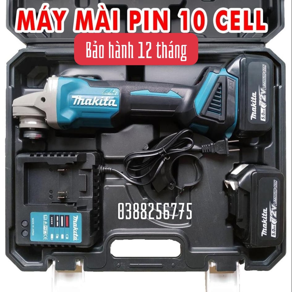 Máy mài dùng pin 72v makita không chổi than-máy mài góc