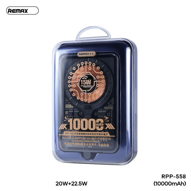 Pin sạc dự phòng không dây Remax RPP-558 10000mAh QC3.0+PD 22.5W
