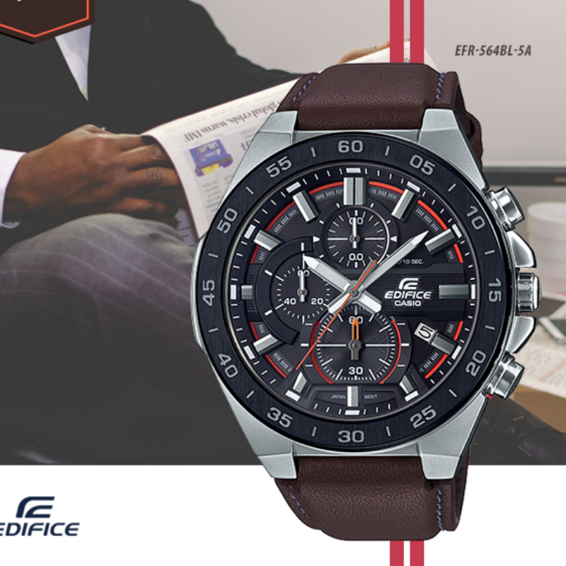 Đồng hồ nam dây da CA$IO EDIFICEO EFR564BL-5AV Đồng hồ nam chống nước dành cho phái nam - Shop KIWI FASHON