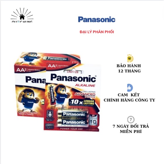 Pin panasonic alkaline aa2 lr6t/2b-v