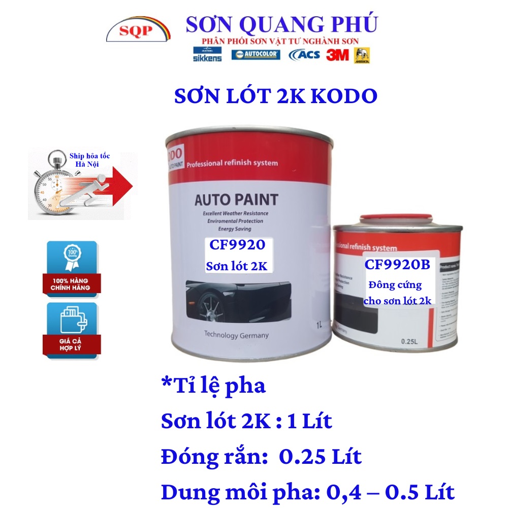 Sơn lót 1K 2K và chống gỉ Epoxy - xám lót - prime 2 thành phần hãng Autopaint cho ô tô xe máy ( Sơn oto xe máy ) SONQUANGPHU8856
