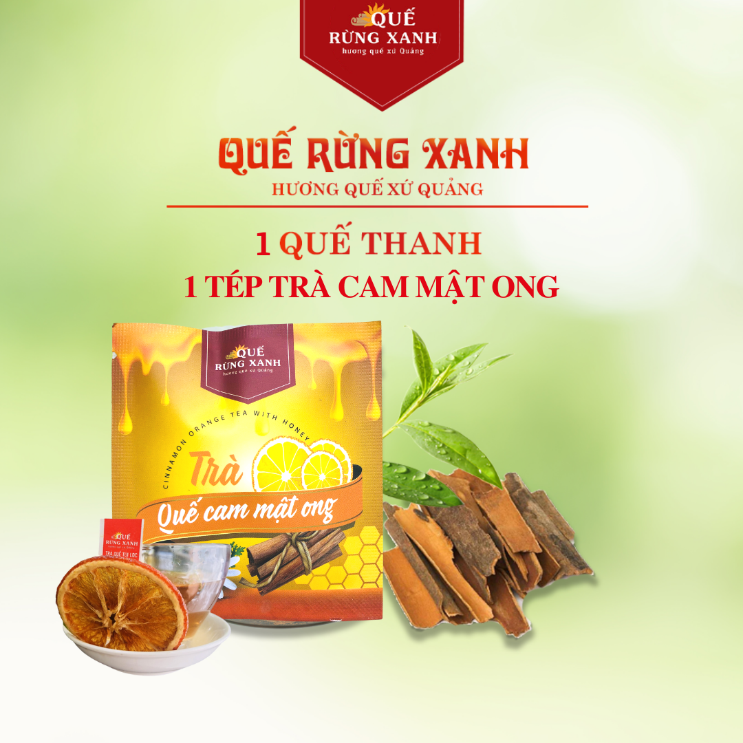 Combo 1 Tép trà cam mật ong + 1 Mẫu quế thanh nguyên chất 100% quế rừng Trà Bồng Quãng Ngãi - Quế Rừng Xanh