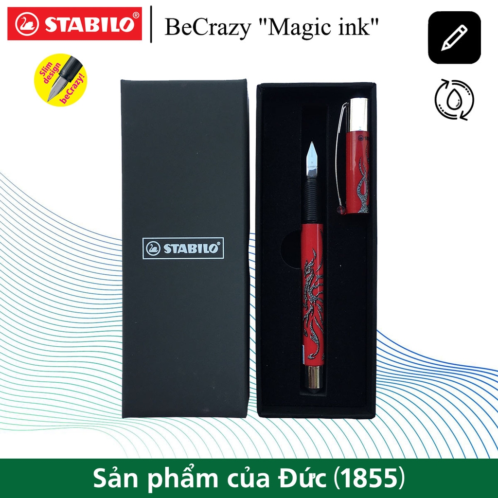 Bút máy stabilo becrazy & be fab "magic ink"