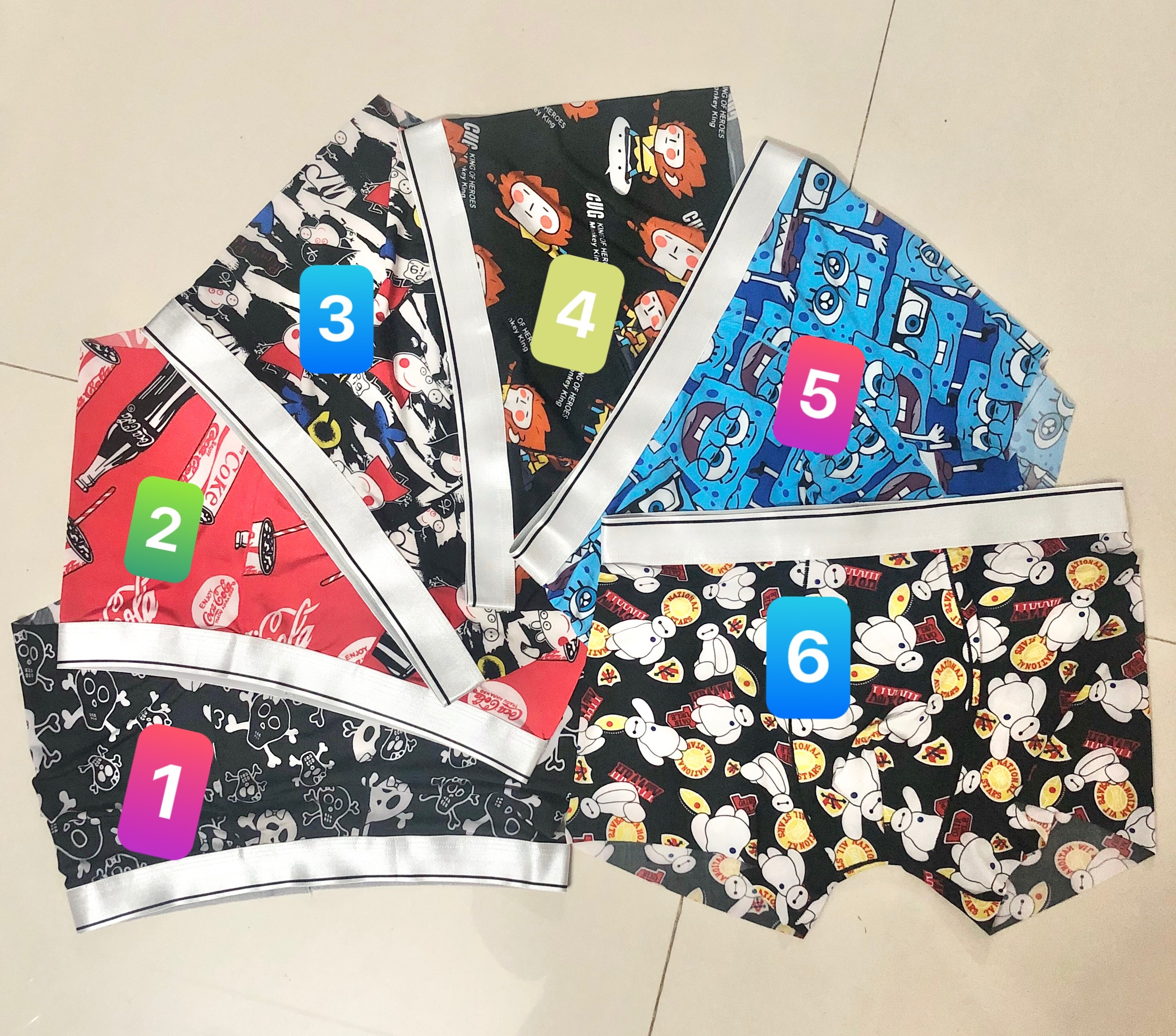 Combo 4 chiếc quần lót nam thun lạnh cạp lụa, quần sịp